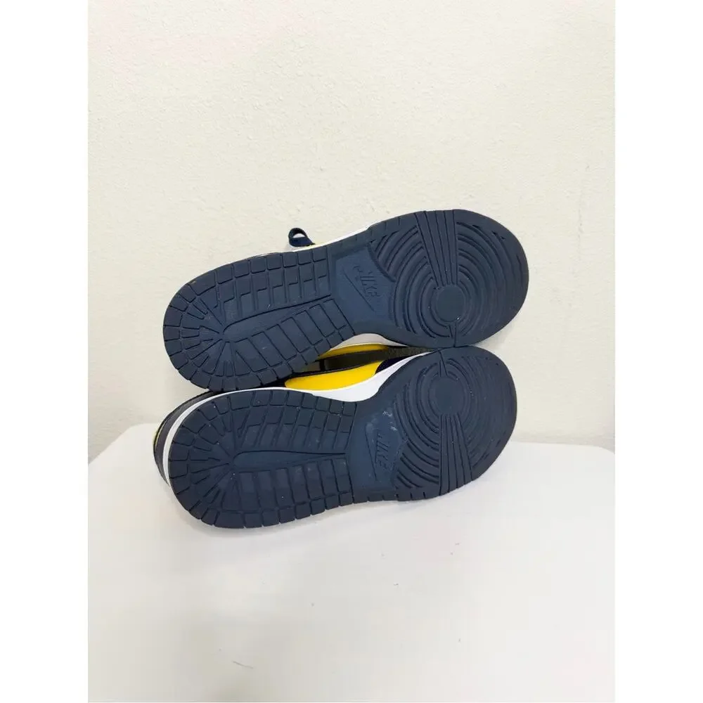Nike Dunk Low Michigan Navy and Yellow Sneakers Men’s Size 12.5